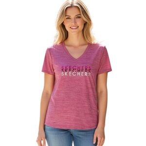 Skechers Women's Pink Lightweight Short Sleeve Tee Size L NWT